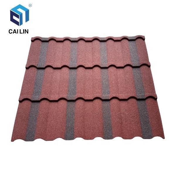 Ghana India USA Hot Sale Light Weight 50 Years High Quality Aluminum Zinc Steel Roofing Sheet Stone Coated Metal Roof Tiles