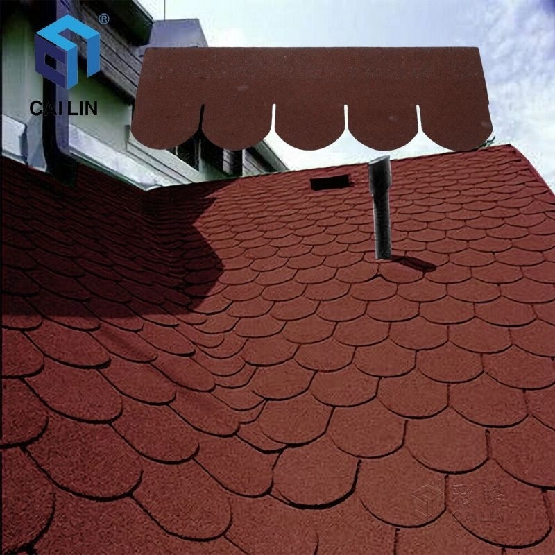 US Standard Lifetime Japan Hot Sale Architectural Building Material Fish Scale Roofing Sheet Bitumen Asphalt Shingle