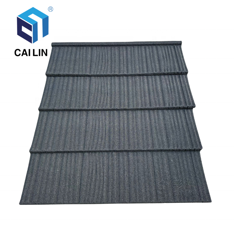 Free Sample Wholesale Price Building Materials Natural Jamaica Black Shake Stone Coated Metal Roofing Sheet