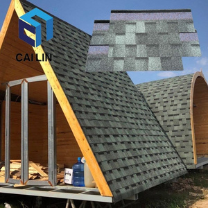 Villa Rooftop Eco-friendly Roofing Materials Algae Resistant  Asphalt Shingles Laminated Hexagonal Roof Tile