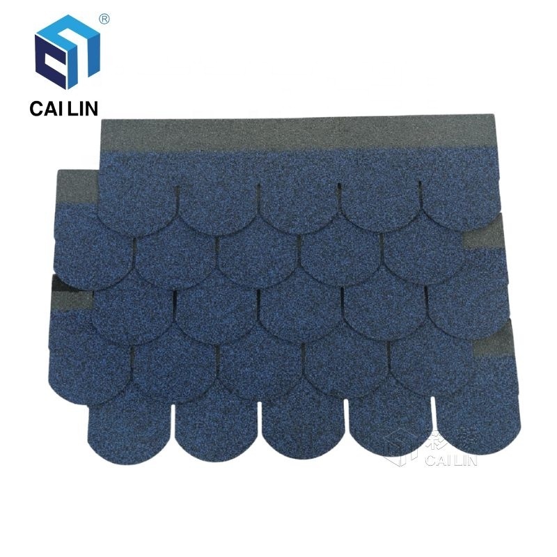 Asian Popular Fire-resistance Red Asphalt Shingles Roofing Tiles Residential Project Decorative Fish Scale Roof Shingle