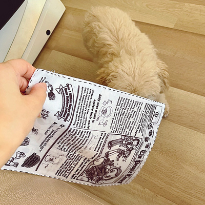 Bite and tear resistant newspaper playing cards ringing paper medium large dog pet supplies dog toys