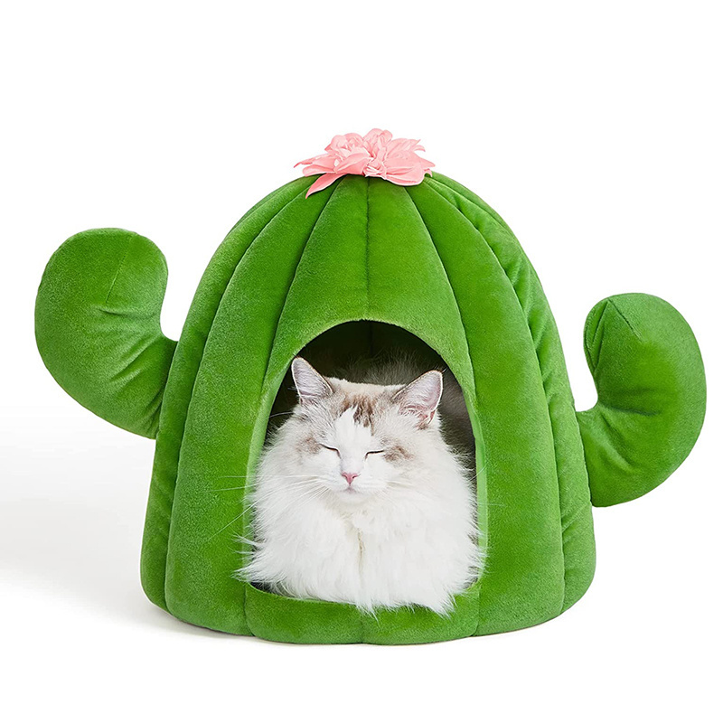 Cactus warm Sleeping bag enclosed four seasons available pet bed for cats and dogs