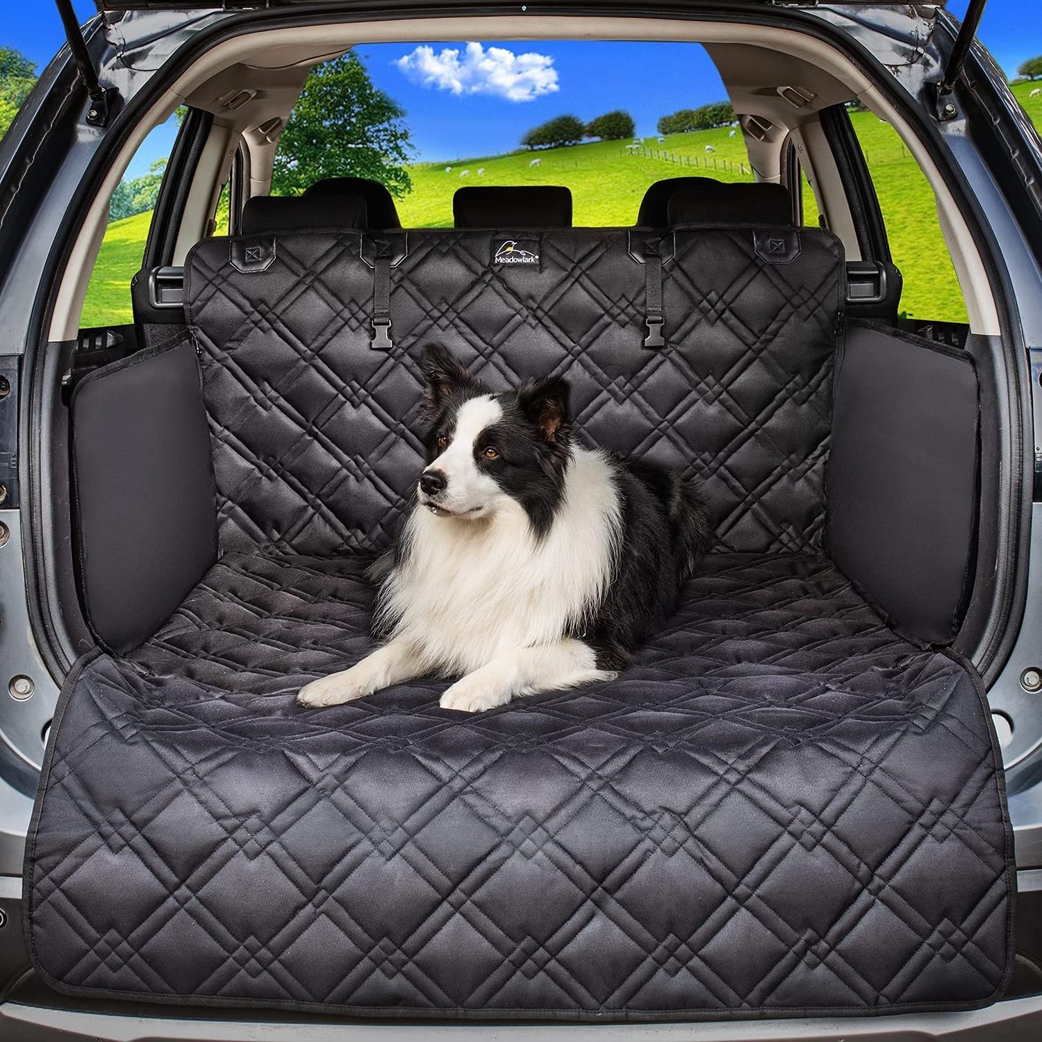 SUV Cargo Liner Dog Seat Covers Double Stitched Extra Padded Water Repellant Anti Shock Dog Car Seat Cover Trunk Mat