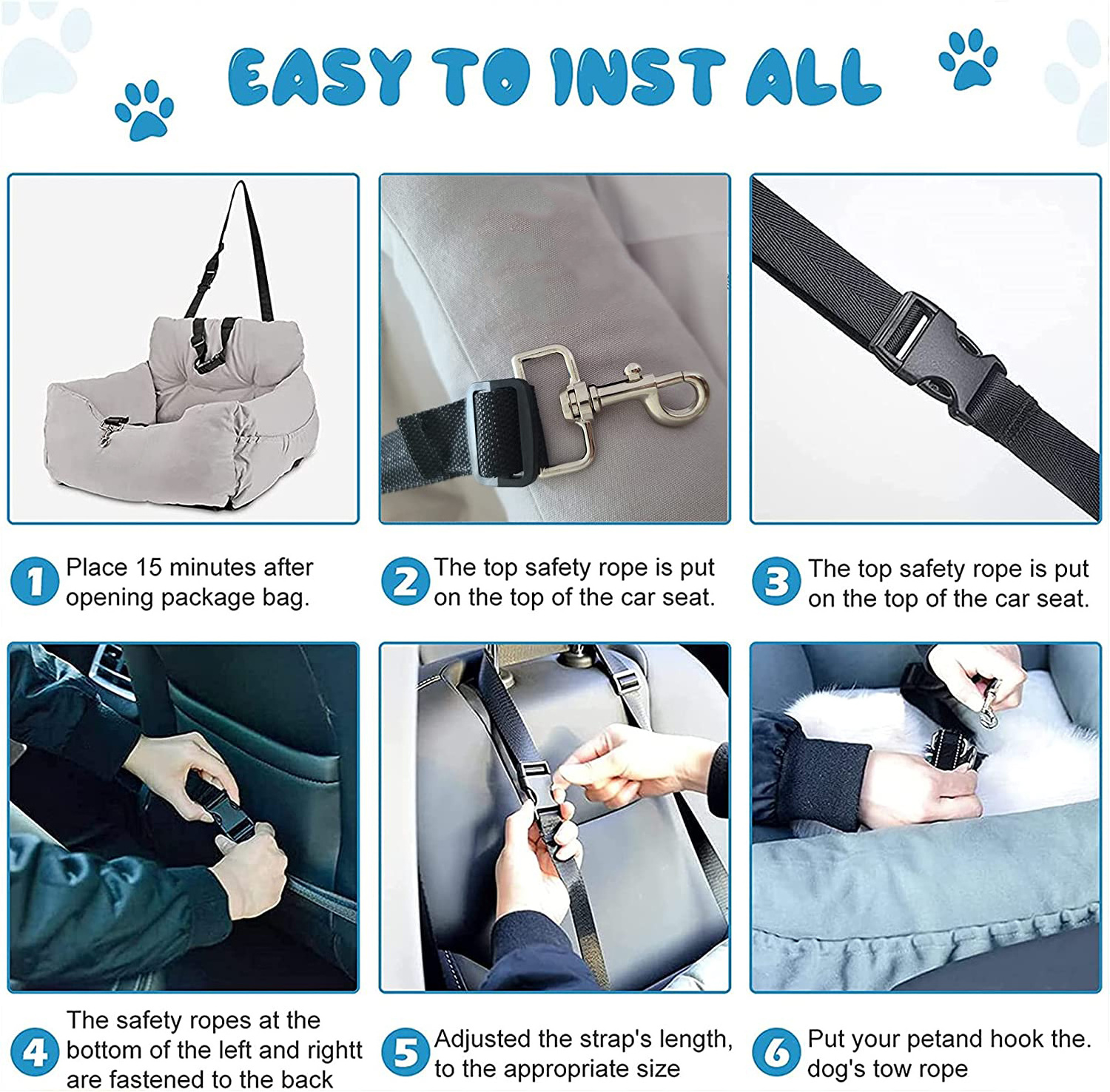 Dog car seat Dog Booster seat for Small Medium Large Dogs Cats Pet