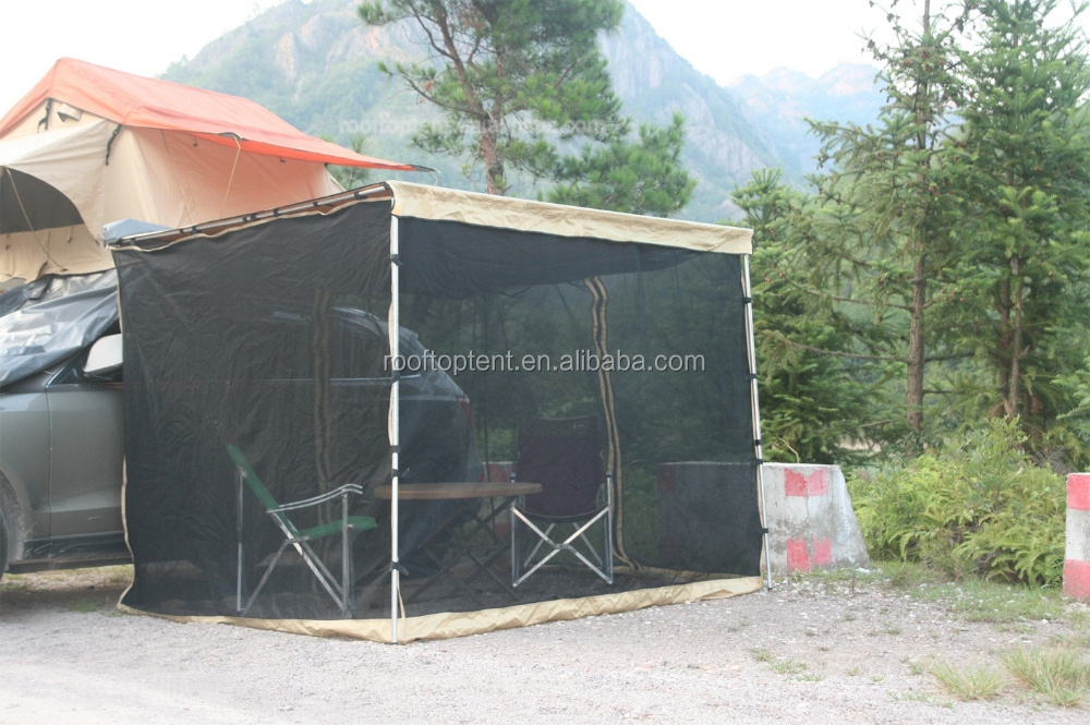 Car side Awning Car Shade 4WD 4x4 Vehicle very large camping mosquito net for sale