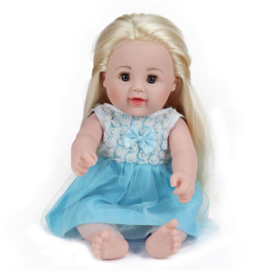 Fashion girl toys doll beautiful Long blonde hair pretty cute baby doll for Kids