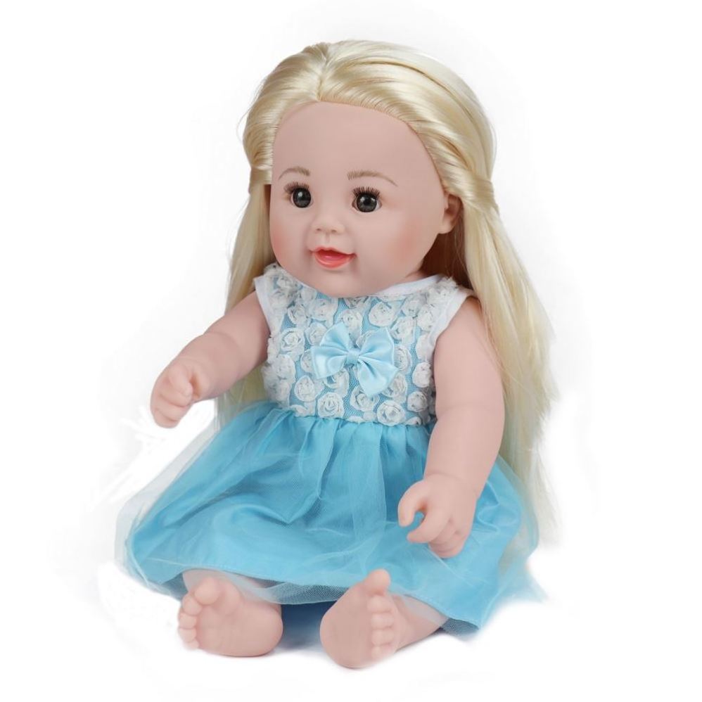 Fashion girl toys doll beautiful Long blonde hair pretty cute baby doll for Kids