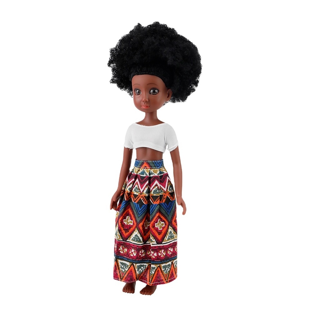 American black 30 cm cheap realistic vinyl body doll children's doll for kids