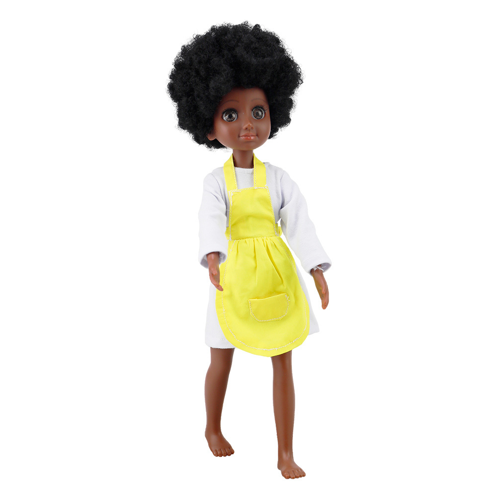 American black 30 cm cheap realistic vinyl body doll children's doll for kids