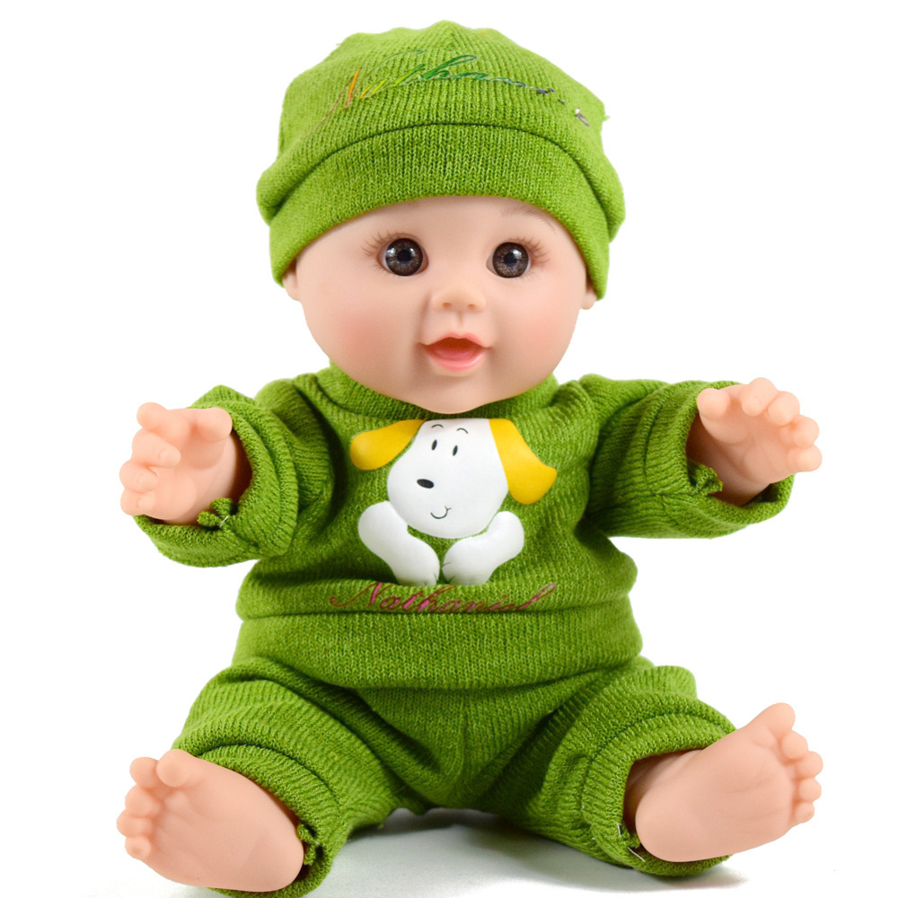 Doll toys 2021 DIY bebe reborn green clothes dolls toy 12 inch cute dolls for kids