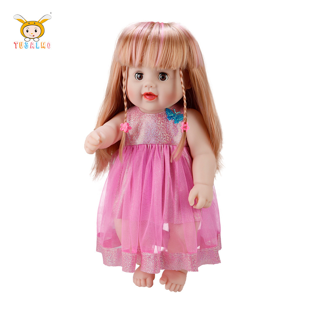 Doll pink clothes 18 inch children's toy customized dolls can closed eyes pretty Boneca baby dolls for kids