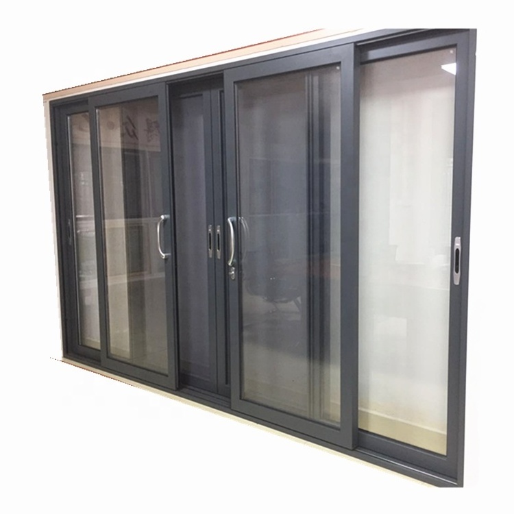 ROOM 96x80 Sliding Patio Door Energy Efficient Office Door Heavy-duty Commercial Doors for Hotel Triple Glass