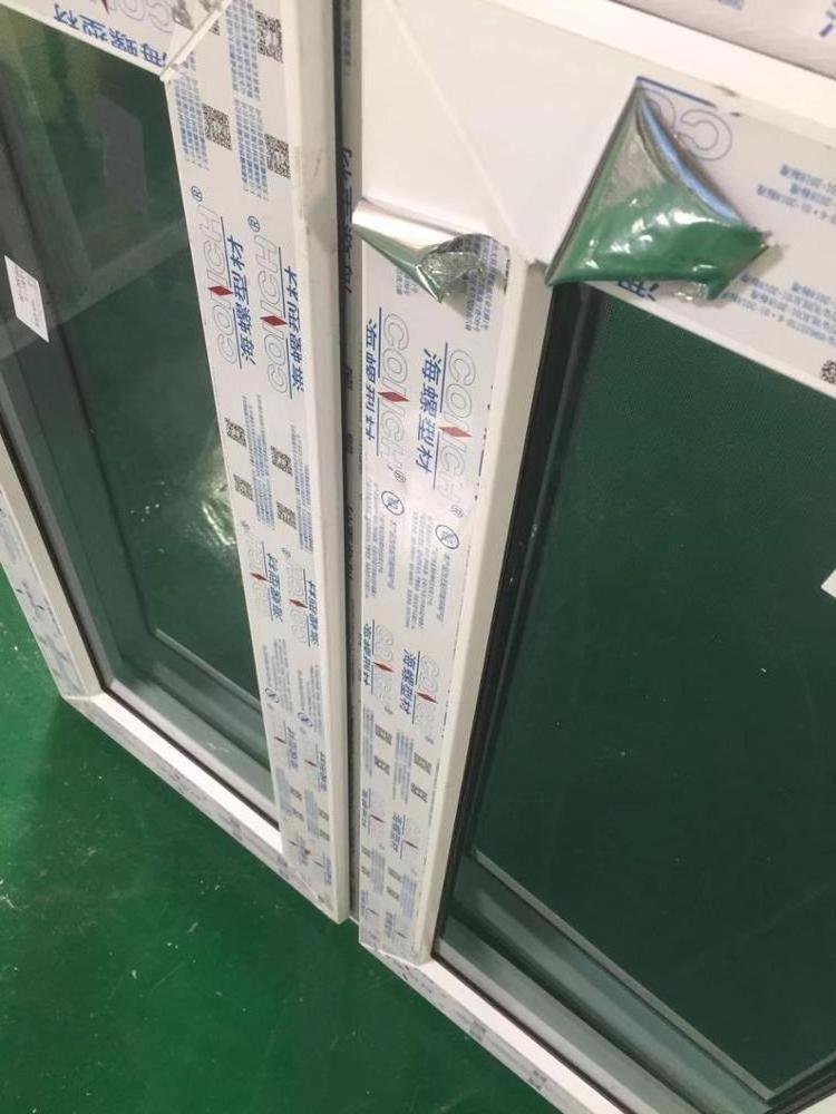 Hurricane Impact	pvc casement window tinted grey tempered glass with screen net at the lowest price in China