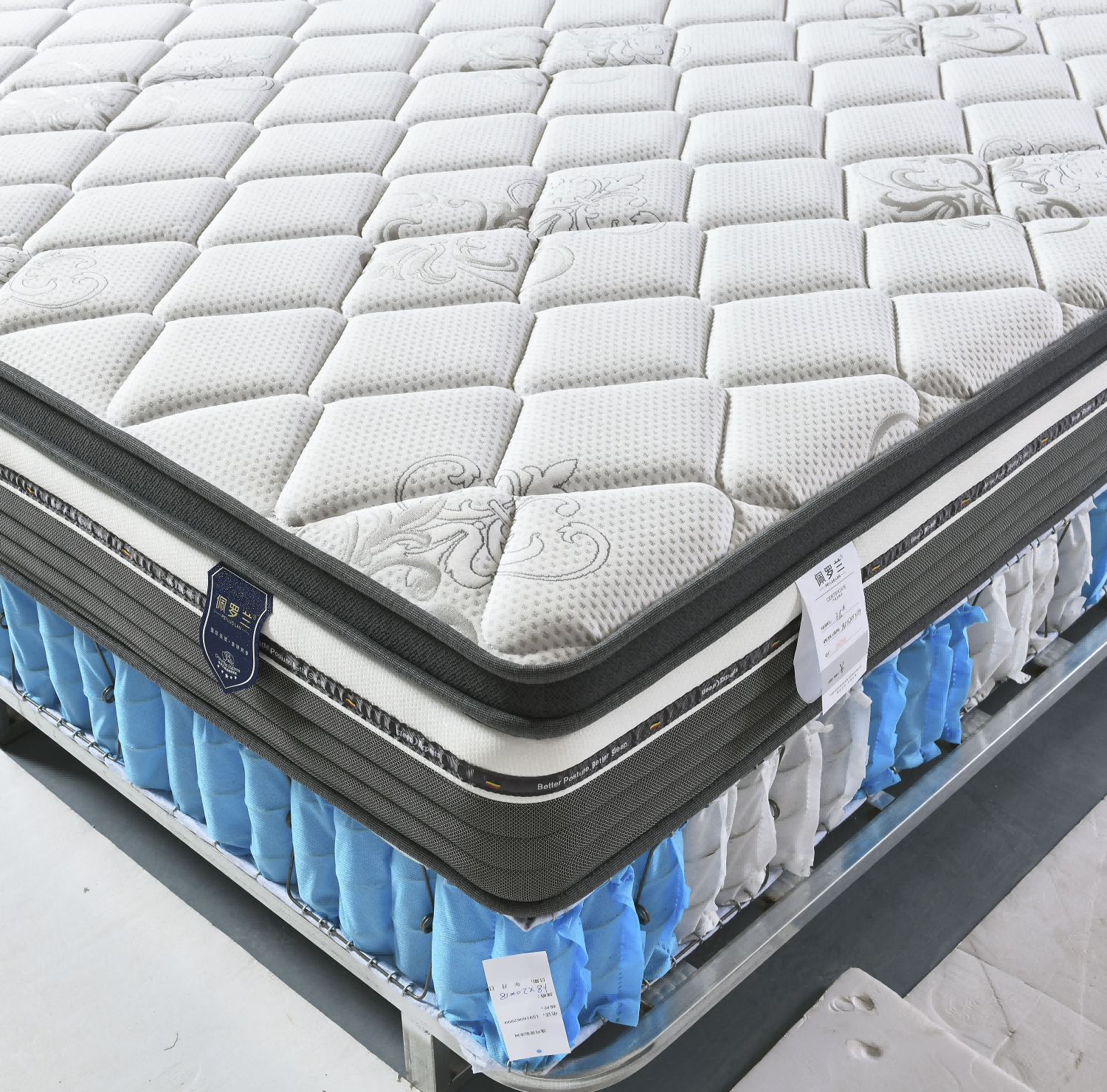 Tight top 5 star hotel foam colchon mattress coil bonnell box spring bedding mattess