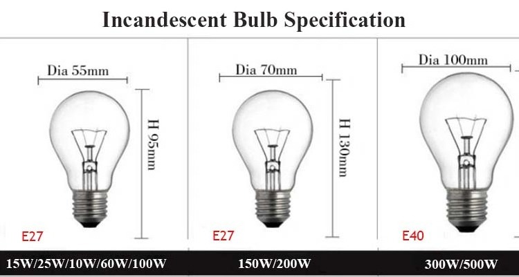 Good price incandescent light bulbs clear B22 100w incandescent lamps clear bulb price