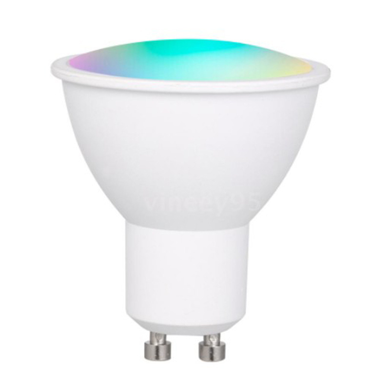 Tuya Smart WiFi gu10 led spotlight 5w alexa light bulb works with google home dimmable multicolored RGB + Daylight 6000K