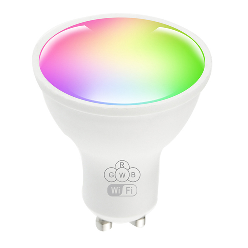 Tuya Smart WiFi gu10 led spotlight 5w alexa light bulb works with google home dimmable multicolored RGB + Daylight 6000K