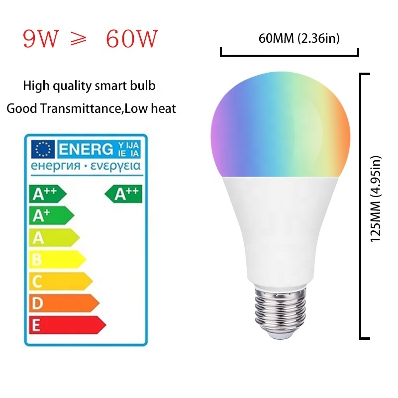 Alexa Tuya Smart 7w 9w 10w E26 E27 B22 zigbee wifi rgb led light tuya smart bulb