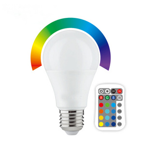 RGB LED Efficient Light Bulbs with Remote Control RGBW Decorative Dimmable Color Changing E27 Screw Base