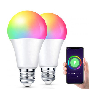 Tuya Smart E12 E14 E27 Smart WiFi LED Light Bulb RGB Color Changing Bulb compatible with smart life tuya app