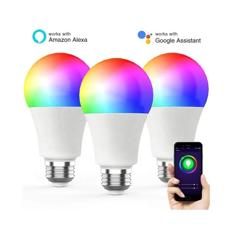 Tuya Smart E12 E14 E27 Smart WiFi LED Light Bulb RGB Color Changing Bulb compatible with smart life tuya app