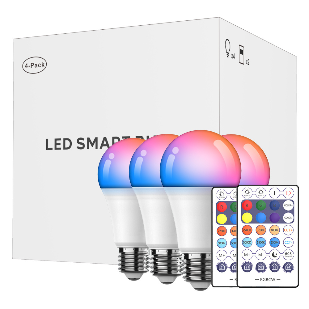 Tuya smart led bulb e27 remote control smart led wireless bulb light 9w