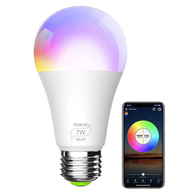 Factory Stock Led Wifi Bulb 9 watt with Remote Control Dimmable Rgb Smart Bulb