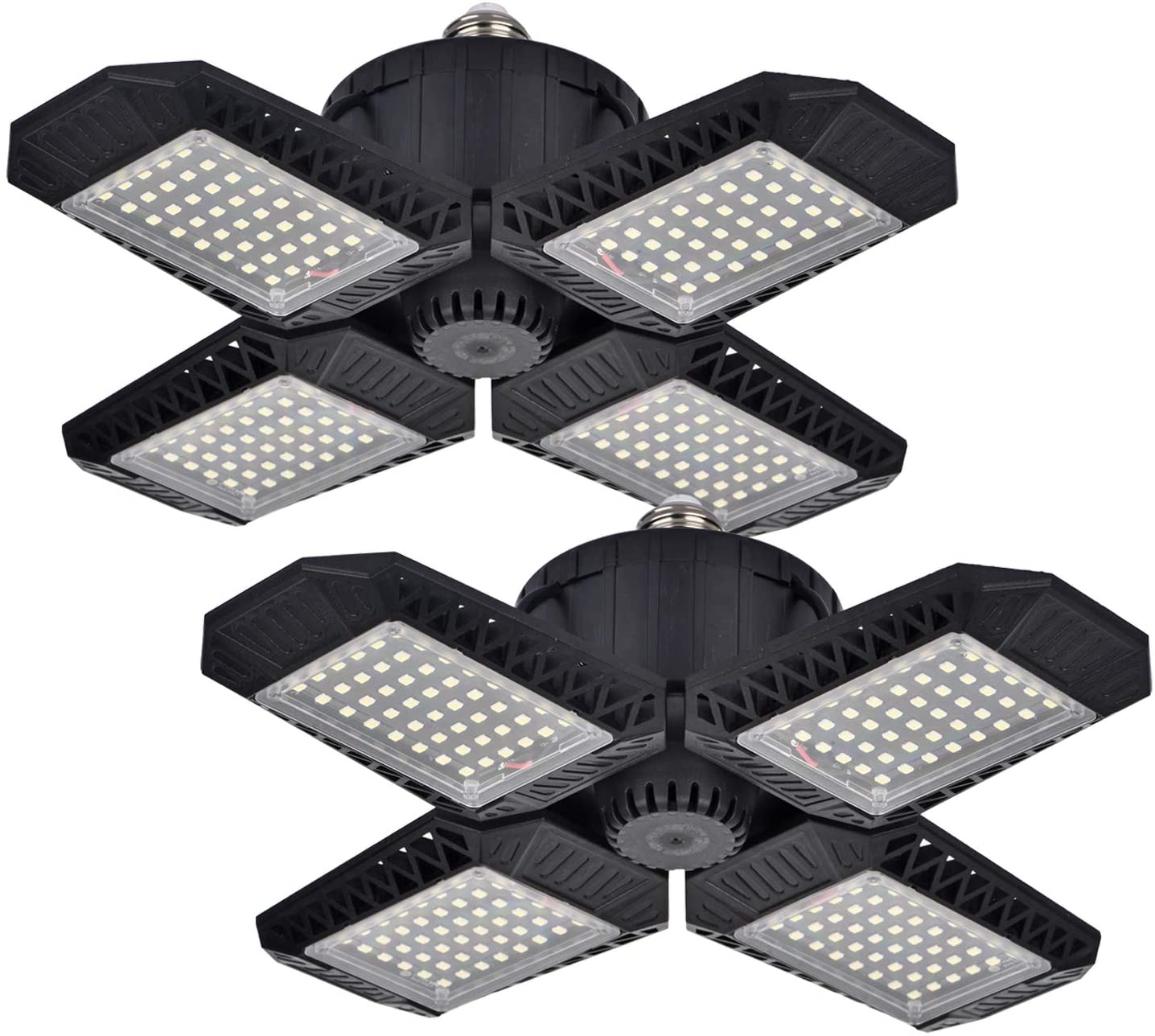 New Model 120W Four Foldable Leaves4  blades Motion Sensor Bright LED High Bay Light For Garage Ceiling Lamp Use Garage Light