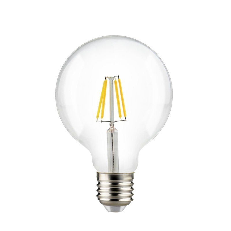 G80 G95 Globe Shape Clear Amber 40 Watt Equivalent 4W 2700K E26 E27 Vintage Led Filament Bulb