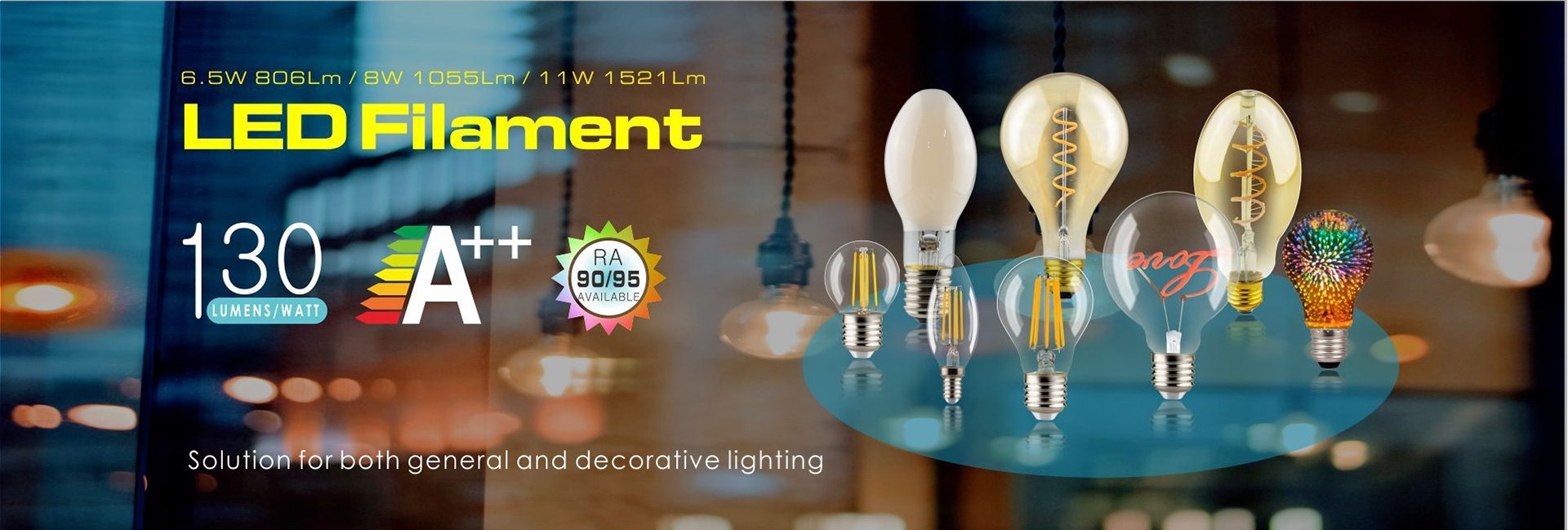 Wholesale 80+ Cri Filament Led Bulb High Power Soft Filament Bulb G125 Led Filament Bulb