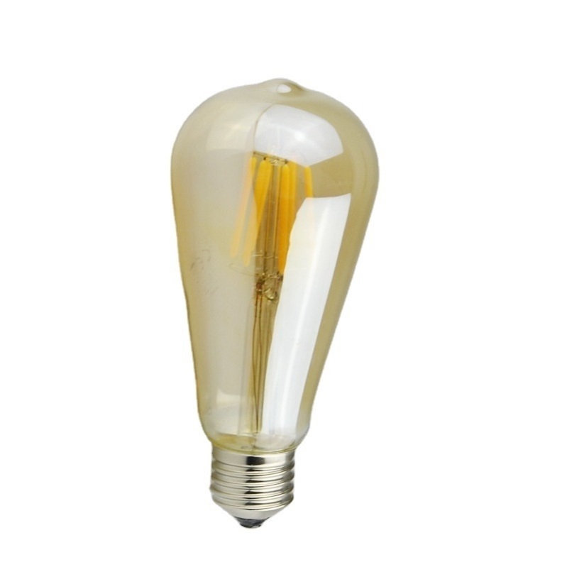 80+ Cri 4watt Filament Bulb E27 St64 Teardrop Filament Lamp ST64 Led Filament Bulb