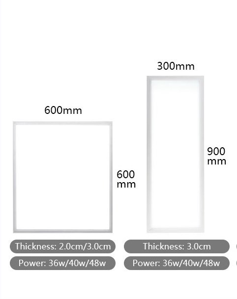 2 Ft X 2 Ft Led Backlit Panel Light 48w 4800lm Recessed Drop Ceiling Install Flat Backlit Panel Fixture