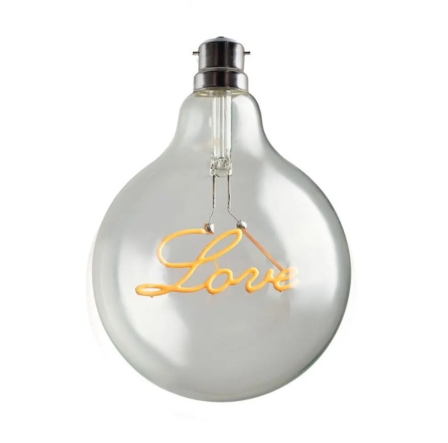 Table Lamp Love Amber Letter Filament Light Gift Bulb G125 LED Filament Bulb