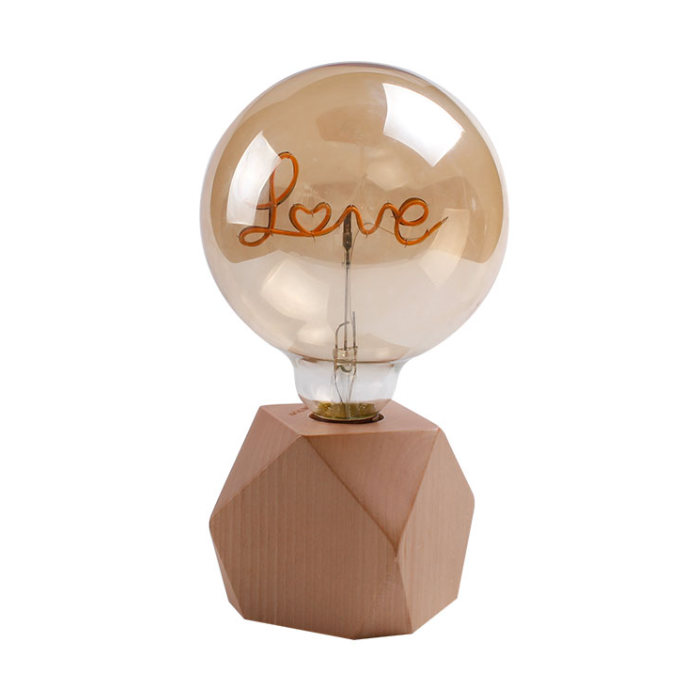 Table Lamp Love Amber Letter Filament Light Gift Bulb G125 LED Filament Bulb