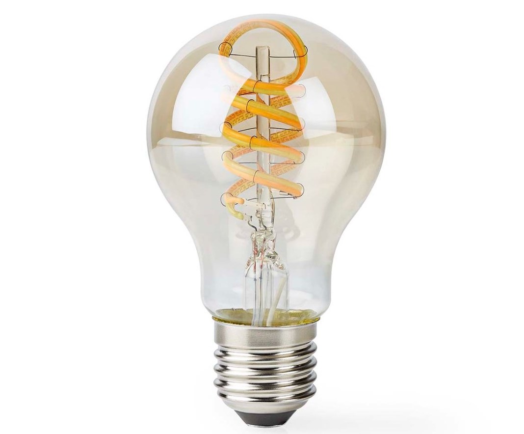 Warm Light Amber Bulbs Dimmable E27 2200K Night Light Bulbs 4 Watt Globe A60 Spiral Filament Bulb