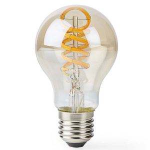 Warm Light Amber Bulbs Dimmable E27 2200K Night Light Bulbs 4 Watt Globe A60 Spiral Filament Bulb