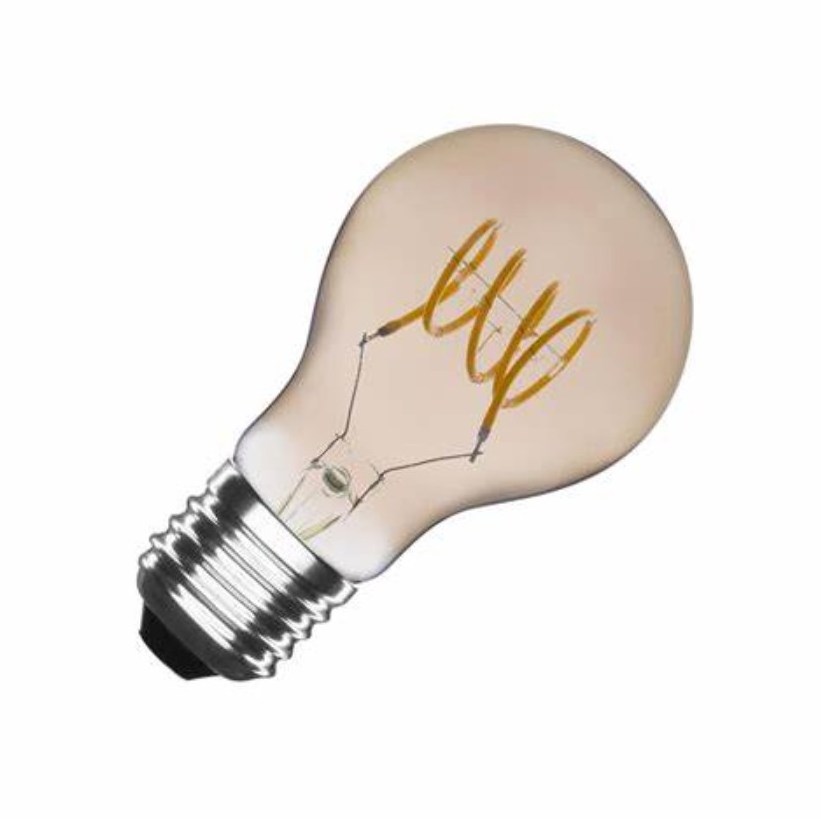 Warm Light Amber Bulbs Dimmable E27 2200K Night Light Bulbs 4 Watt Globe A60 Spiral Filament Bulb