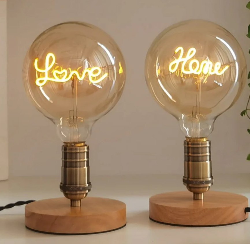 G125 Globe Alphabet 4W Dimmable Love Home 220-240V E27 Edison Bulb Specialty Filament Bulb