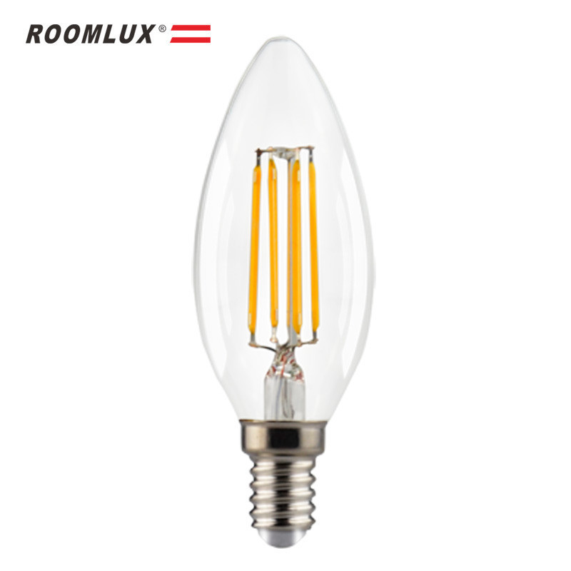 E12 E14 LED Candelabra Base Lamp 40Watts Incandescent Bulb Replacement C35 LED 4W Filament Bulb