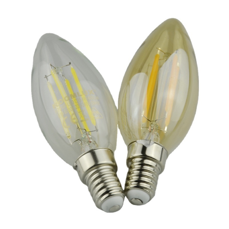 Dimmable E12 Candelabra LED Bulbs 5W (50W Equivalent) 4000K Daylight 600LM C35 Led Filament Bulb