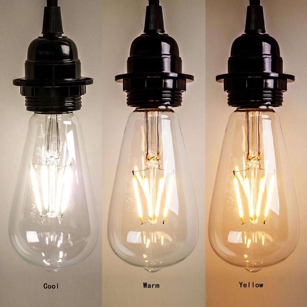 Roomlux ST64 LED Bulb 4W/6W/8W 85-265V E27 Dimmable Pear-shaped Lamp Capsule ST64 Led Filament Bulb