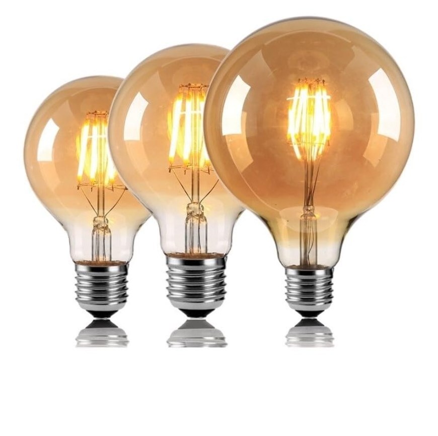 Roomlux Light Lamp 4W 6W 8W 2700K Edison Retro G80 G95 G125 LED Filament Bulbs G Type