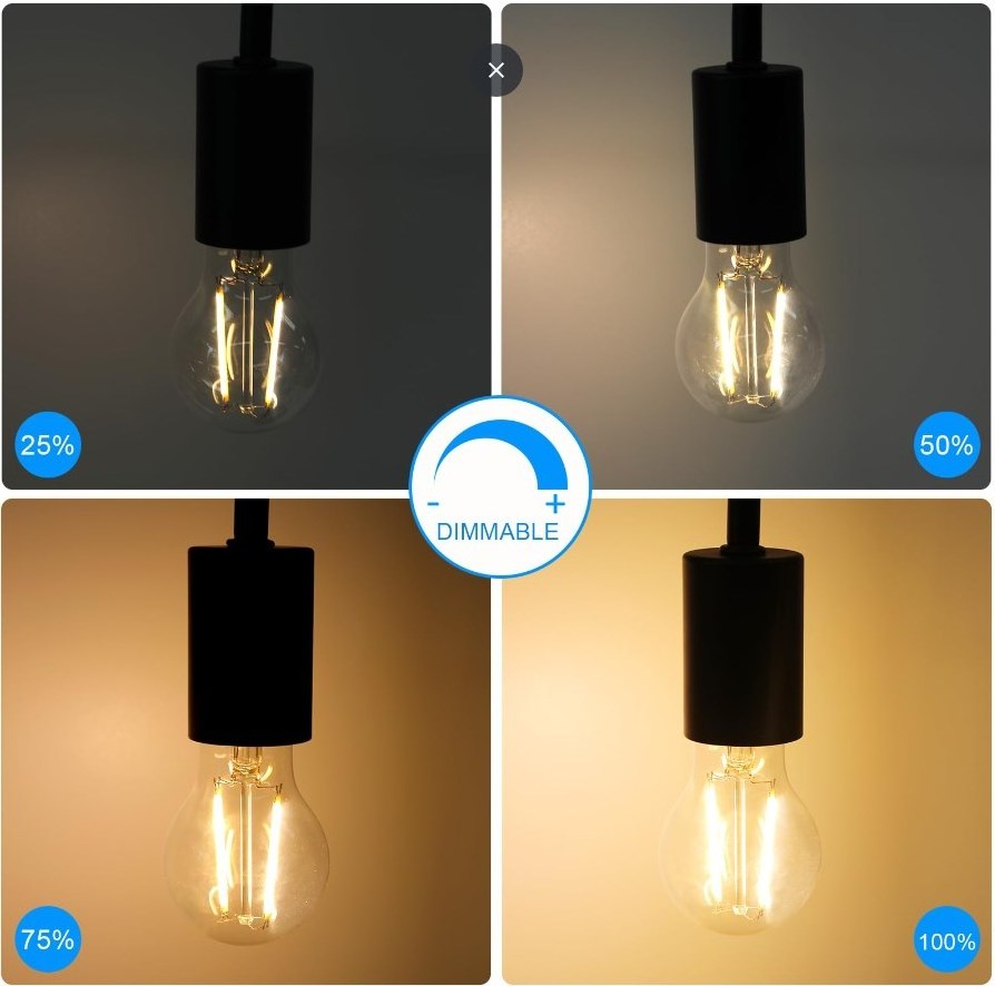 Amber Color 2200K G45 2W 4W 230V Dimmable Golf Light G45 Led Filament Bulb