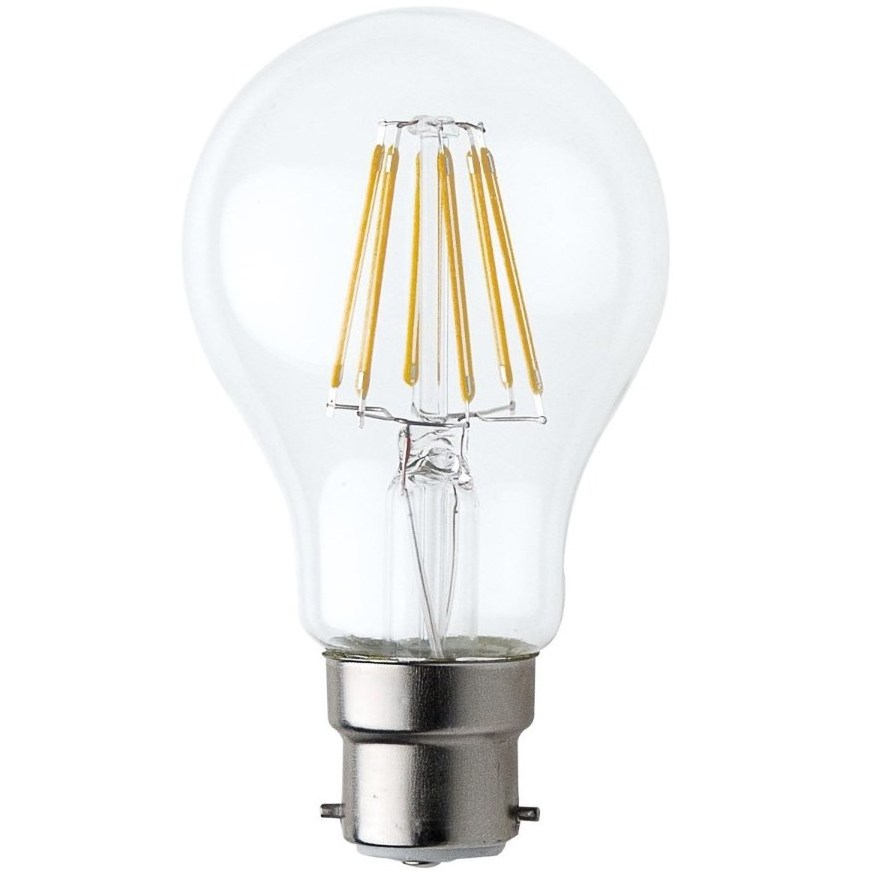 Long Lifespan Ultra Bright 8 Watts 60W Incandescent Bulb Replacement A60 LED Filament Light Bulb