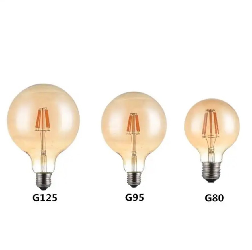 G80 G95 G125 Clear Amber Smoky Minimized Flickering General Lighting G Series LED Filament Bulb