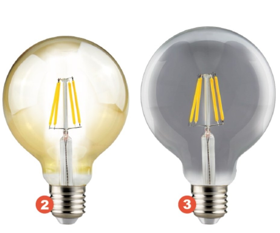 G80 G95 G125 Clear Amber Smoky Minimized Flickering General Lighting G Series LED Filament Bulb