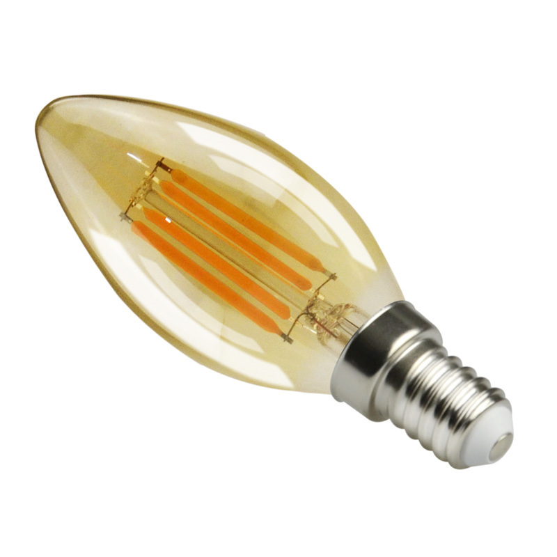 E27 E14 4 5 Watt Indoor Home Clear Amber Led Light Bulbs C35 Led Filament Bulb