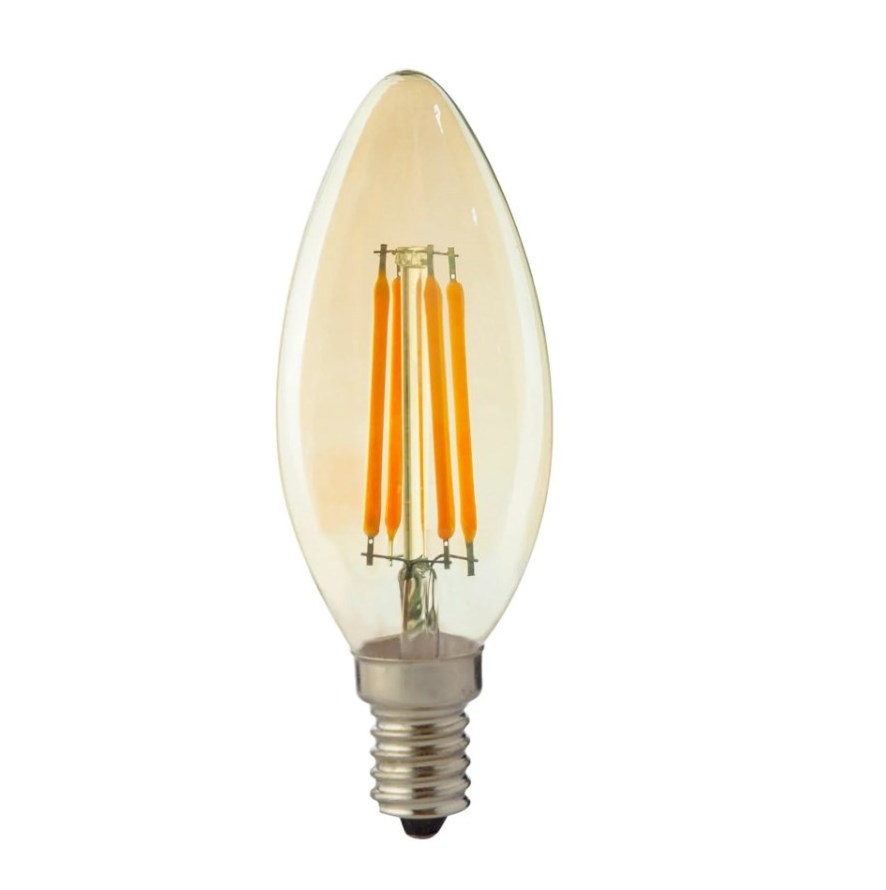 C35 Light Led Bulbs E14 Flame-tip Candle C35 Led Filament Bulb for Crystal Chandeliers