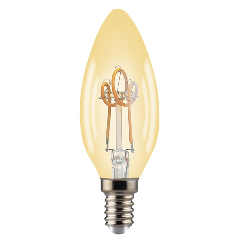 Bright White Vintage LED Spiral Filament Globe Light 110V 220V Soft Filament Led Bulb For Home